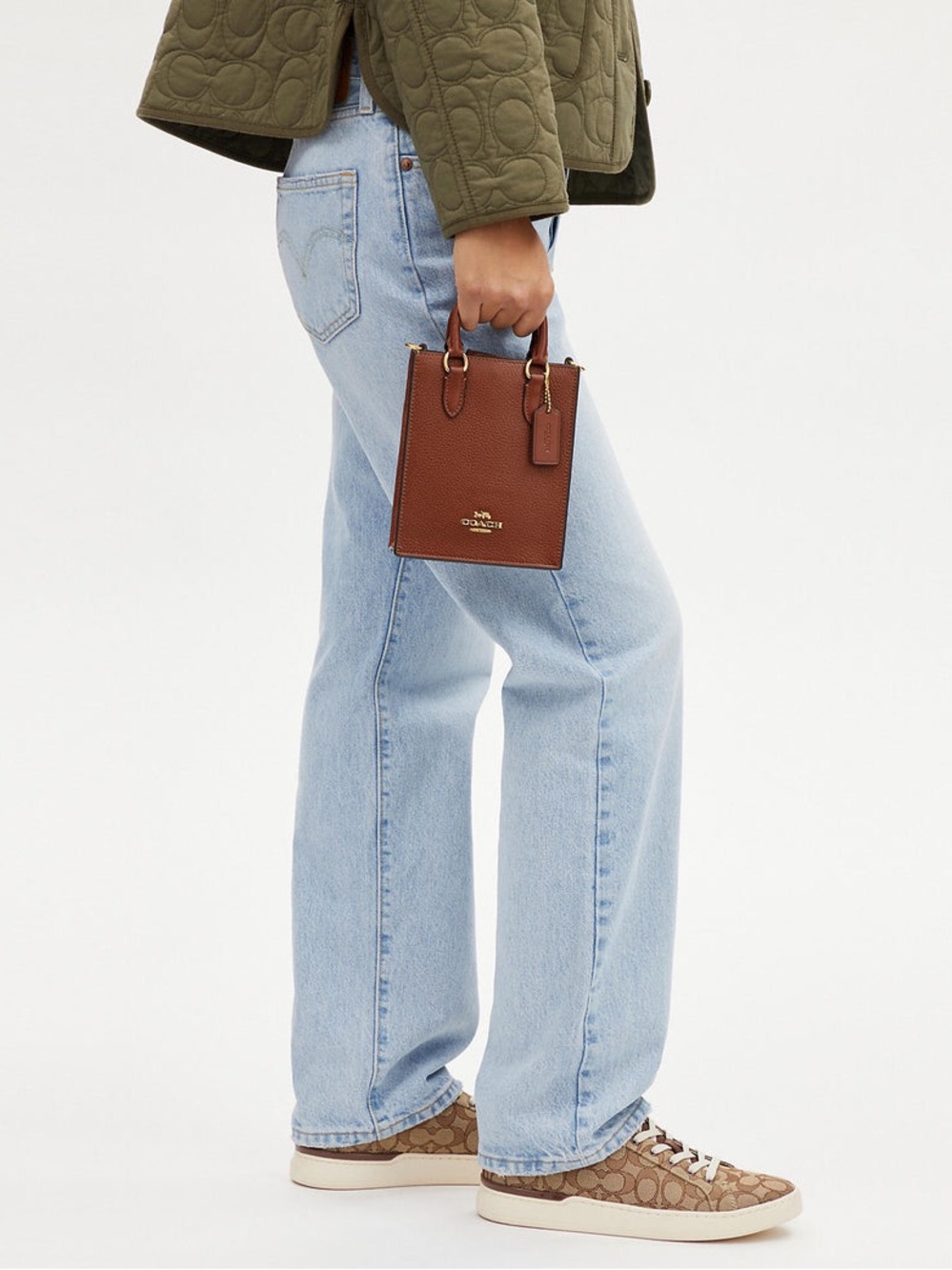 Coach Brown Leather Mini Tote Crossbody - Picture 3 of 12